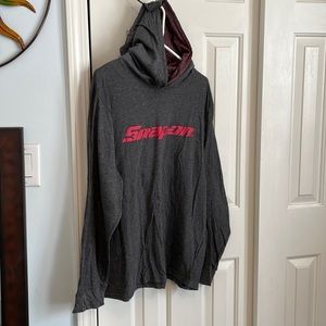Mens Long Sleeved Lightweight Shirt Hoodie Sz L, like new